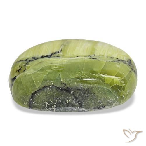 30,92 ctw natürlicher grüner Opal, Kissenschliff, Lichtundurchlässig