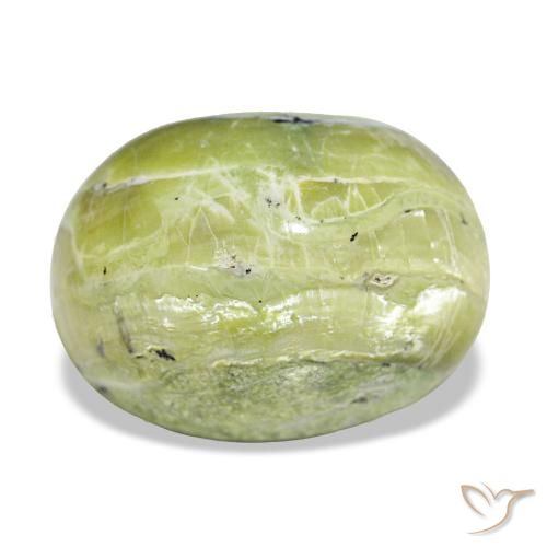11,22 ctw natürlicher grüner Opal, Oval Schliff, Lichtundurchlässig
