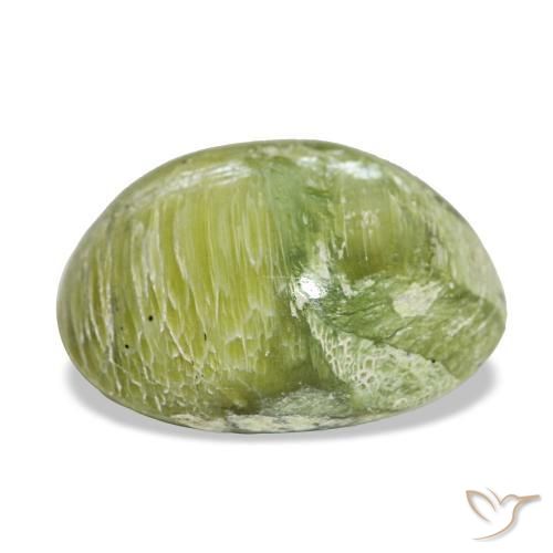 7,16 ctw natürlicher grüner Opal, Oval Schliff, Lichtundurchlässig