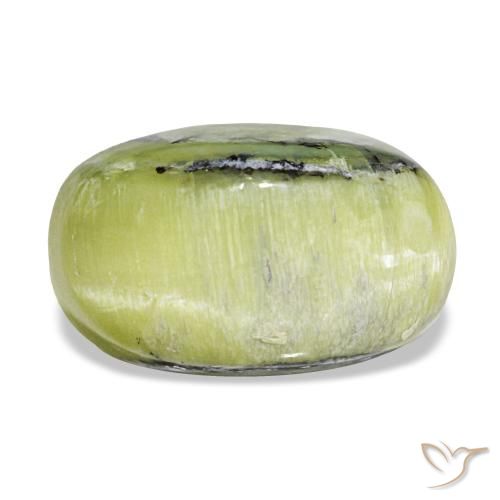4,62 ctw natürlicher grüner Opal, Oval Schliff, Lichtundurchlässig