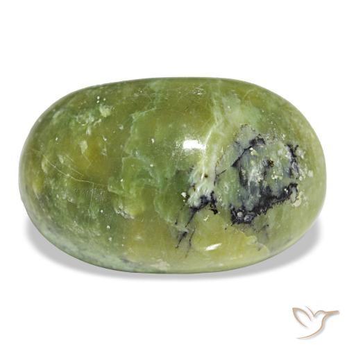 16,97 ctw natürlicher grüner Opal, Oval Schliff, Lichtundurchlässig