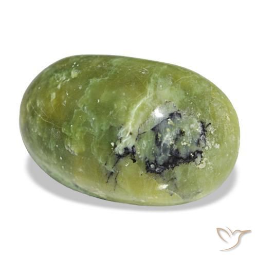 16,97 ctw natürlicher grüner Opal, Oval Schliff, Lichtundurchlässig