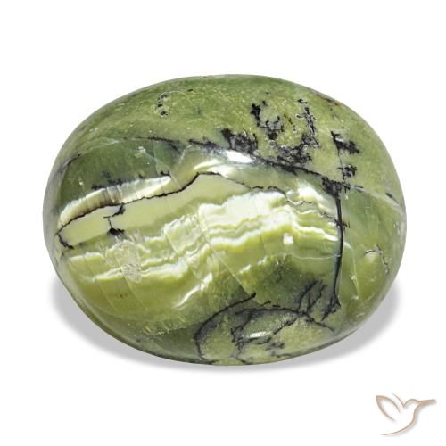 8,19 ctw natürlicher grüner Opal, Oval Schliff, Lichtundurchlässig