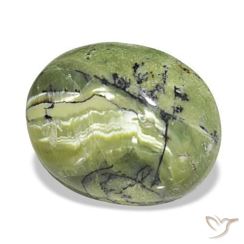 8,19 ctw natürlicher grüner Opal, Oval Schliff, Lichtundurchlässig