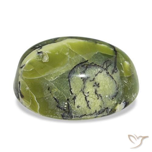 8,19 ctw natürlicher grüner Opal, Oval Schliff, Lichtundurchlässig