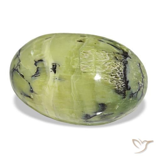 14,50 ctw natürlicher grüner Opal, Oval Schliff, Lichtundurchlässig