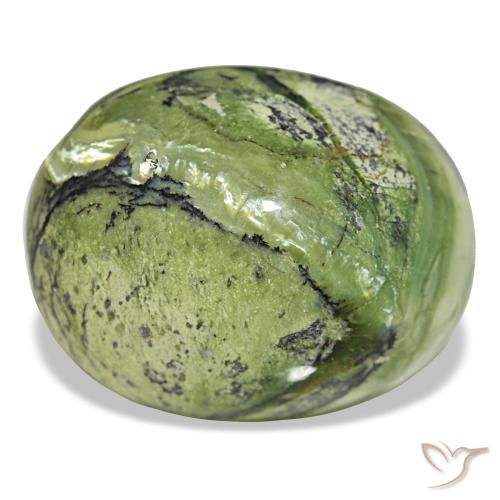 15,89 ctw natürlicher grüner Opal, Oval Schliff, Lichtundurchlässig