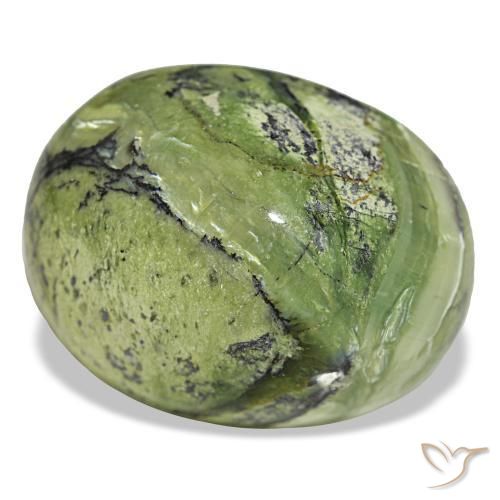 15,89 ctw natürlicher grüner Opal, Oval Schliff, Lichtundurchlässig