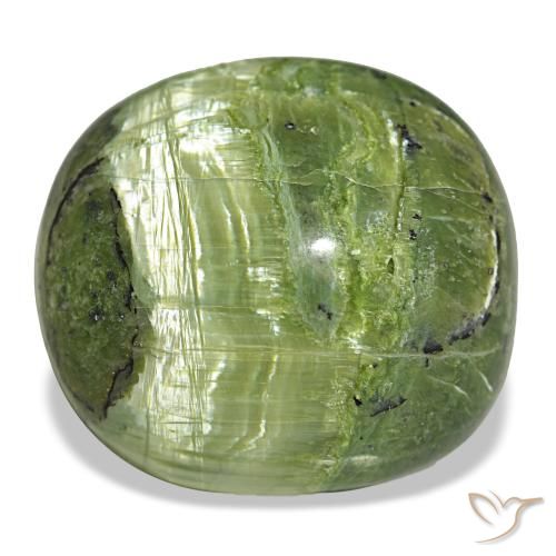 32,39 ctw natürlicher grüner Opal, Kissenschliff, Lichtundurchlässig