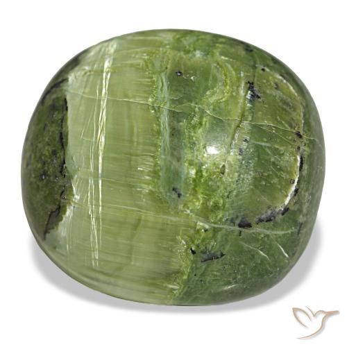 32,39 ctw natürlicher grüner Opal, Kissenschliff, Lichtundurchlässig