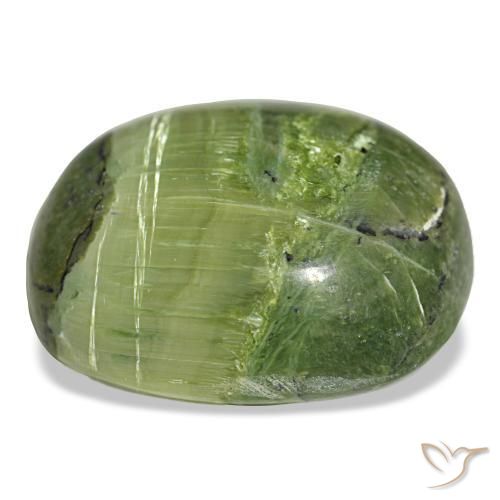 32,39 ctw natürlicher grüner Opal, Kissenschliff, Lichtundurchlässig
