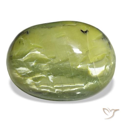 38,44 ctw natürlicher grüner Opal, Oval Schliff, Lichtundurchlässig