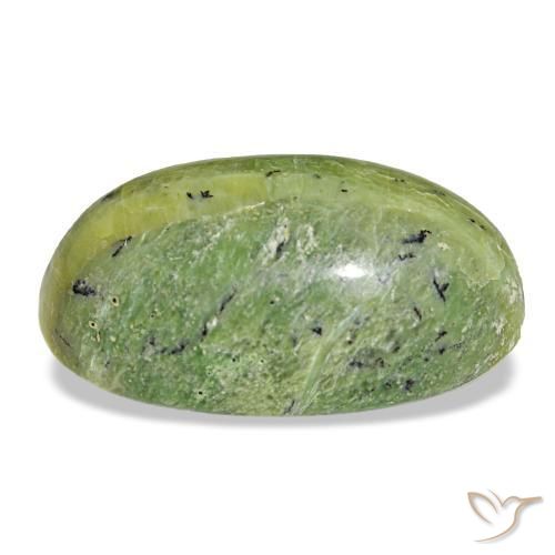 17,52 ctw natürlicher grüner Opal, Oval Schliff, Lichtundurchlässig