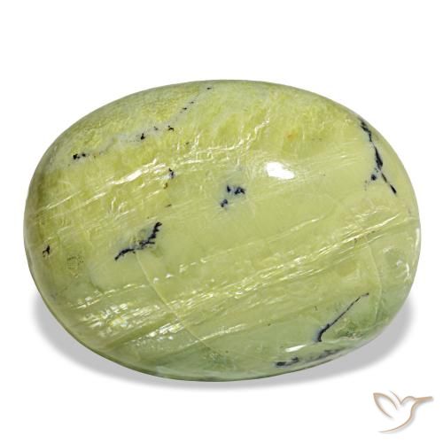 36,45 ctw natürlicher grüner Opal, Oval Schliff, Lichtundurchlässig