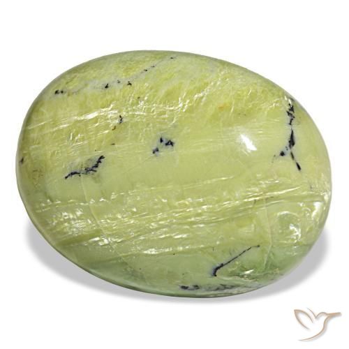 36,45 ctw natürlicher grüner Opal, Oval Schliff, Lichtundurchlässig