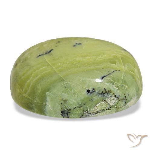 36,45 ctw natürlicher grüner Opal, Oval Schliff, Lichtundurchlässig