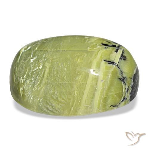 26,42 ctw natürlicher grüner Opal, Oval Schliff, Lichtundurchlässig