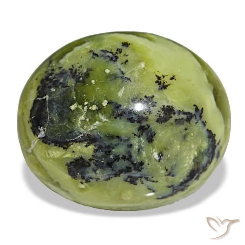 34,72 ctw natürlicher grüner Opal, Oval Schliff, Lichtundurchlässig