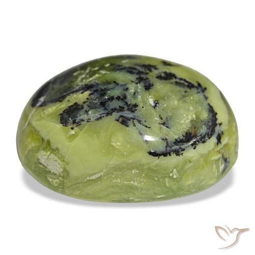 34,72 ctw natürlicher grüner Opal, Oval Schliff, Lichtundurchlässig