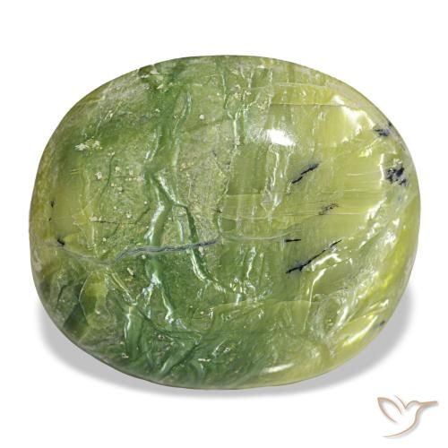 18,12 ctw natürlicher grüner Opal, Oval Schliff, Lichtundurchlässig