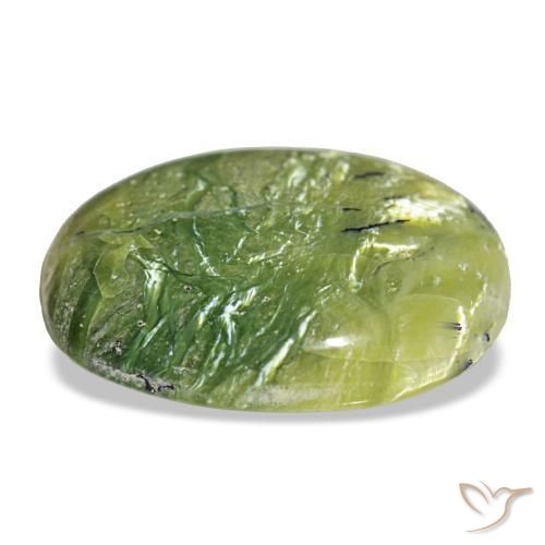 18,12 ctw natürlicher grüner Opal, Oval Schliff, Lichtundurchlässig