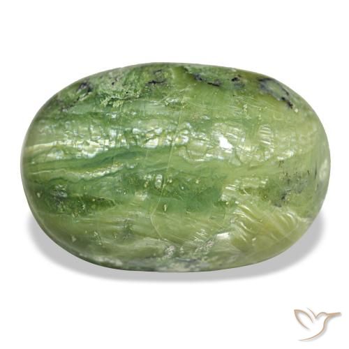 25,54 ctw natürlicher grüner Opal, Oval Schliff, Lichtundurchlässig
