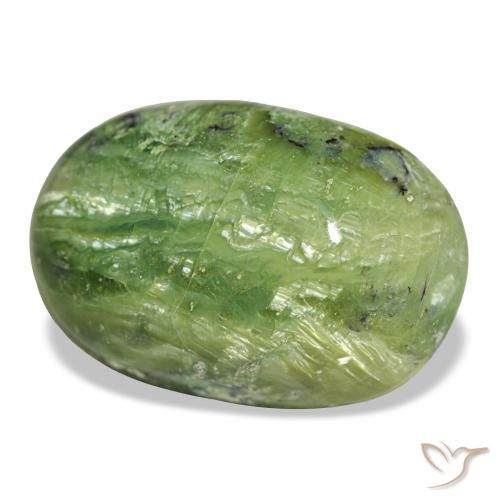 25,54 ctw natürlicher grüner Opal, Oval Schliff, Lichtundurchlässig