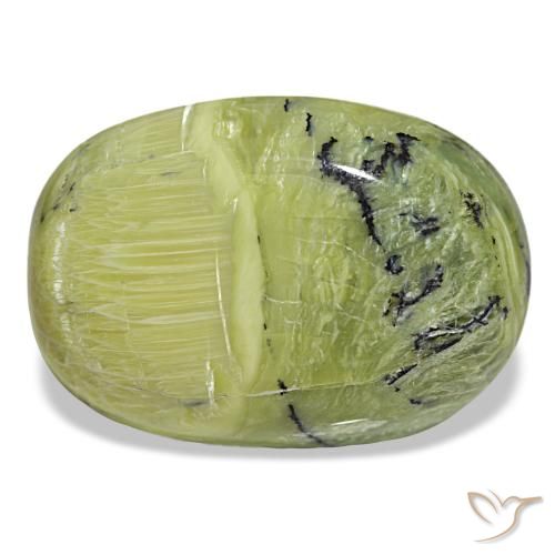 39,60 ctw natürlicher grüner Opal, Oval Schliff, Lichtundurchlässig