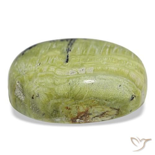 48,21 ctw natürlicher grüner Opal, Oval Schliff, Lichtundurchlässig