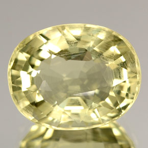 4,56 ctw natürlicher gelber Orthoklas, Oval Schliff, VS
