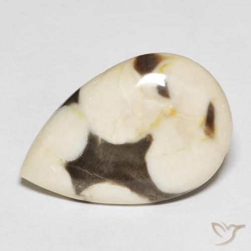 18.51ct Natürlicher Mehrfarbig Erdnussholz Jaspis, Birnenform, Lichtundurchlässig