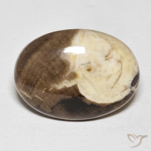 20.56ct Natürlicher Mehrfarbig Erdnussholz Jaspis, Oval, Lichtundurchlässig