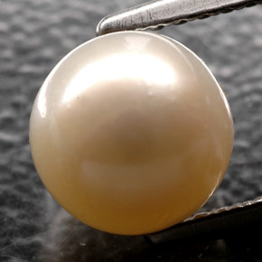 2,52 ctw natürlicher cream Perle, Sphäre / Kugel, Lichtundurchlässig
