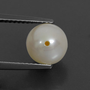 9,17 ctw natürlicher Creme Perle, Kugel / Ball, Lichtundurchlässig