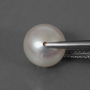 9,17 ctw natürlicher Silber Perle, Kugel / Ball, Lichtundurchlässig