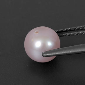 9,17 ctw natürlicher silberrosa Perle, Kugel / Ball, Lichtundurchlässig