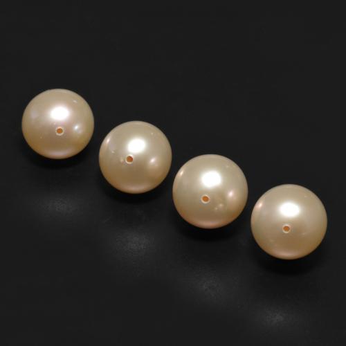 13,66 ct natürliche goldener Perle-Edelsteine, Sphäre / Kugel, Lichtundurchlässig