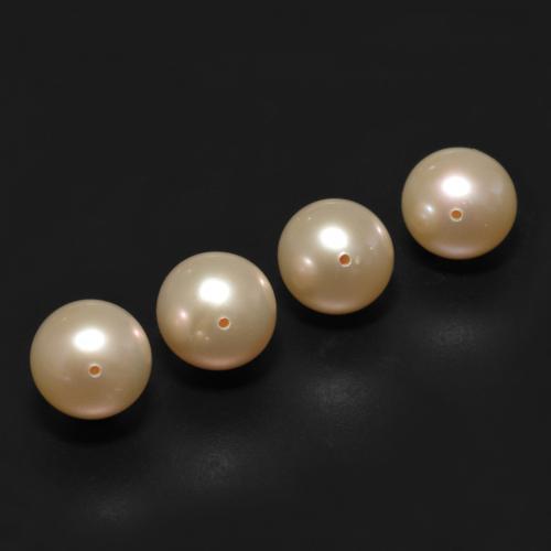 13,66 ct natürliche goldener Perle-Edelsteine, Sphäre / Kugel, Lichtundurchlässig