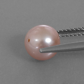 9,17 ctw natürlicher Cremerosa Perle, Kugel / Ball, Lichtundurchlässig