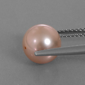 9,17 ctw natürlicher silberrosa Perle, Kugel / Ball, Lichtundurchlässig