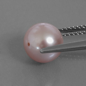 9,17 ctw natürlicher silberrosa Perle, Kugel / Ball, Lichtundurchlässig