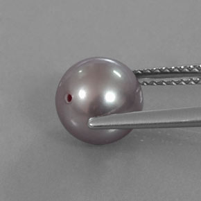 9,17 ctw natürlicher Rosaig-silber Perle, Kugel / Ball, Lichtundurchlässig