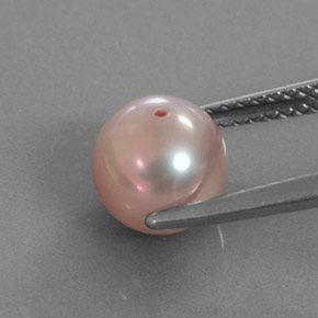 9,17 ctw natürlicher Rosaig-silber Perle, Kugel / Ball, Lichtundurchlässig