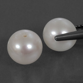  ct natürliche siberweiß Perle-Edelsteine, Kugel / Ball, Lichtundurchlässig