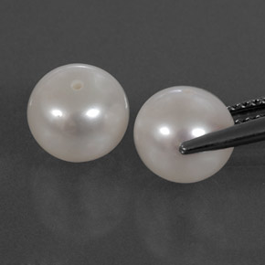  ct natürliche siberweiß Perle-Edelsteine, Kugel / Ball, Lichtundurchlässig