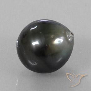 9,17 ctw natürlicher Dunkelsilber Perle, Fantasie, Lichtundurchlässig