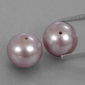 6.40 ct natürliche silberrosa Perle-Edelsteine, Kugel / Ball, Lichtundurchlässig