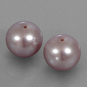 6.40 ct natürliche silberrosa Perle-Edelsteine, Kugel / Ball, Lichtundurchlässig