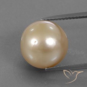 9,17 ctw natürlicher hellorange Perle, Kugel / Ball, Lichtundurchlässig