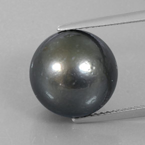 9,17 ctw natürlicher Dunkelsilber Perle, Kugel / Ball, Lichtundurchlässig